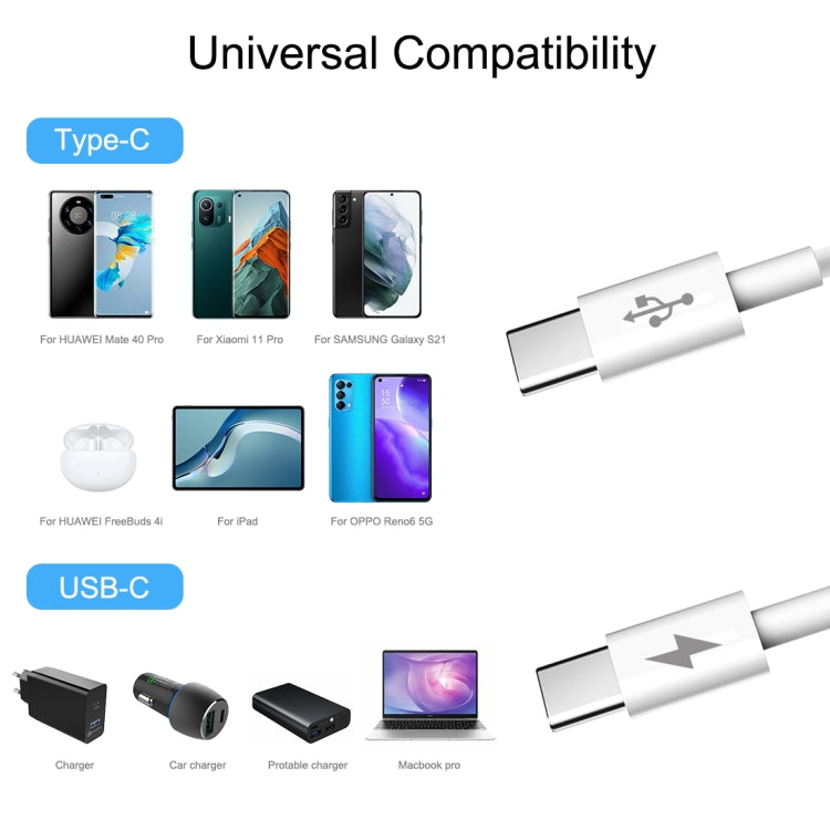 HAWEEL 25W 3A Type-C / USB-C to Type-C / USB-C PD Fast Charging Data Cable, Length: 1m - USB-C & Type-C Cable by PMC TechLife | Online Shopping South Africa | PMC TechLife