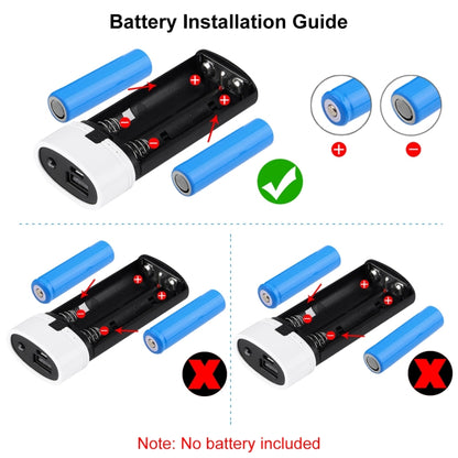 HAWEEL DIY 2x 18650 Battery (Not Included) 5600mAh Power Bank Shell Box with USB Output & Indicator(White) - Power Bank Box by HAWEEL | Online Shopping South Africa | PMC Jewellery | Buy Now Pay Later Mobicred