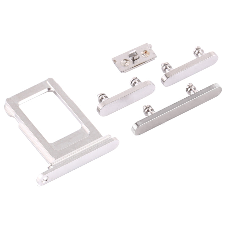 SIM Card Tray + Side Keys for iPhone 12 Pro Max(White) - Side Key & Card Tray by PMc TechLife | Online Shopping South Africa | PMc TechLife | Buy Now Pay Later Mobicred