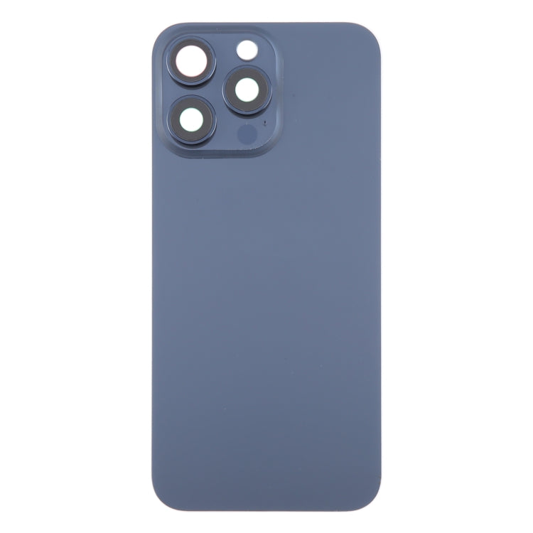 For iPhone 15 Pro Glass Battery Back Cover with Camera Lens Cover(Blue) - Back Cover by PMC Jewellery | Online Shopping South Africa | PMC Jewellery