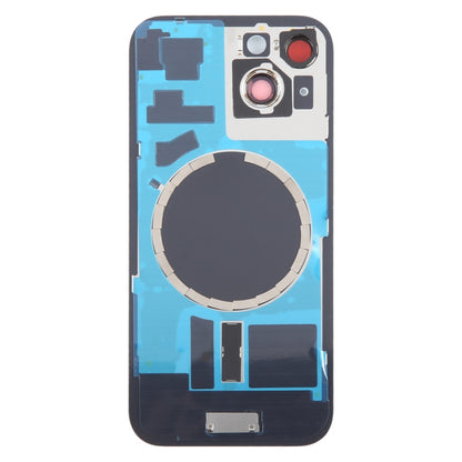For iPhone 15 Battery Back Cover with Camera Lens Cover + MagSafe Magnet(Blue) - Back Cover by PMC Jewellery | Online Shopping South Africa | PMC Jewellery | Buy Now Pay Later Mobicred