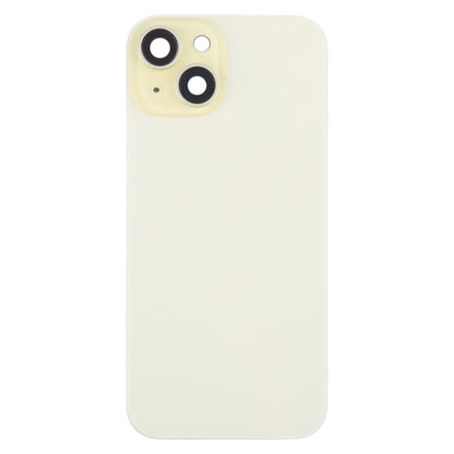 For iPhone 15 Battery Back Cover with Camera Lens Cover + MagSafe Magnet(Yellow) - Back Cover by PMC Jewellery | Online Shopping South Africa | PMC Jewellery | Buy Now Pay Later Mobicred