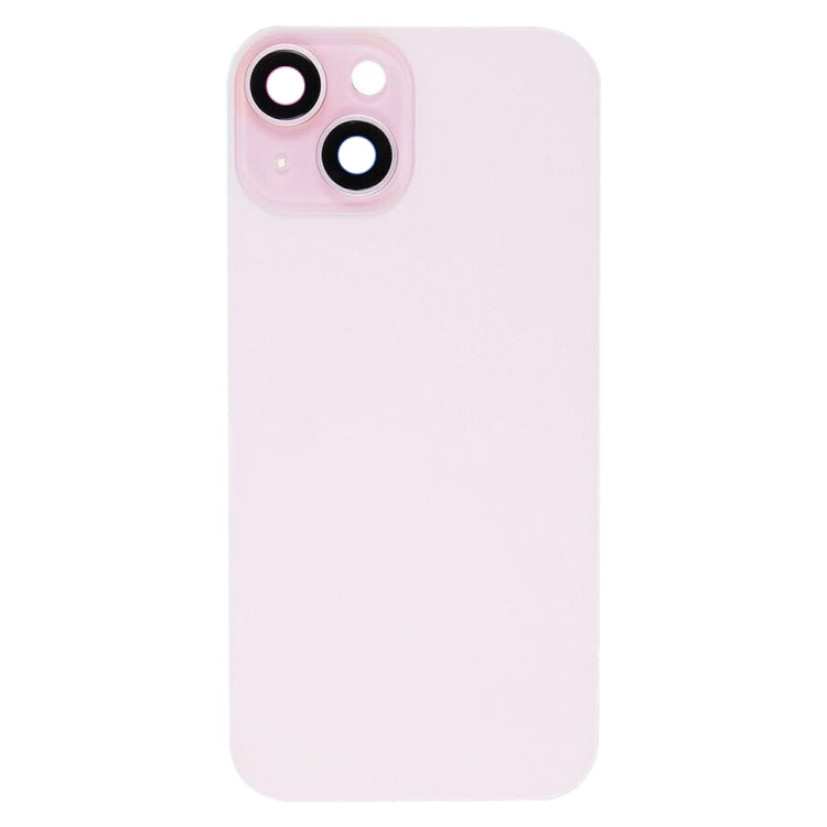 For iPhone 15 Glass Battery Back Cover with Flash Bracket + Wireless Charging Module(Pink) - Back Cover by PMC Jewellery | Online Shopping South Africa | PMC Jewellery | Buy Now Pay Later Mobicred