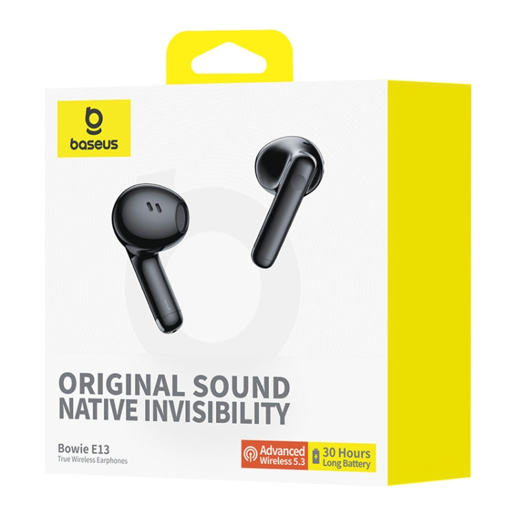 Baseus Bowie Series E13 TWS True Wireless Bluetooth Earphone (Black) - TWS Earphone by Baseus | Online Shopping South Africa | PMC Jewellery | Buy Now Pay Later Mobicred