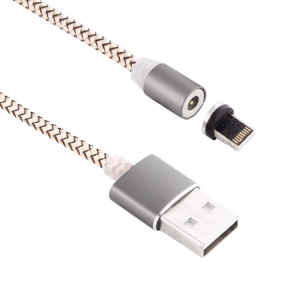 360 Degree Rotation 8 Pin to USB 2.0 Weave Style Magnetic Charging Cable with LED Indicator, Cable Length: 1m(Gold) - Charging Cable & Head by PMC Jewellery | Online Shopping South Africa | PMC Jewellery | Buy Now Pay Later Mobicred