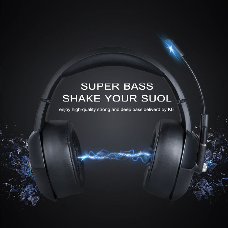 ONIKUMA K6 Over Ear Bass Stereo Surround Gaming Headphone with Microphone & RGB Lights - Multimedia Headset by ONIKUMA | Online Shopping South Africa | PMC Jewellery | Buy Now Pay Later Mobicred