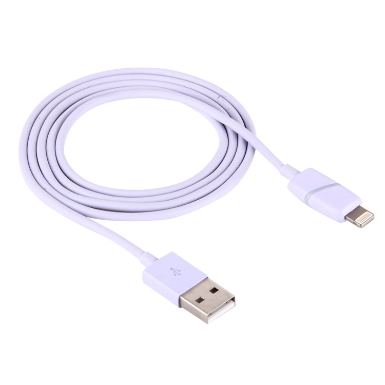 1m Circular Bobbin Gift Box Style 8 Pin to USB Data Sync Cable with Indicator for iPhone, iPad(Purple) - Normal Style Cable by PMC Jewellery | Online Shopping South Africa | PMC Jewellery | Buy Now Pay Later Mobicred