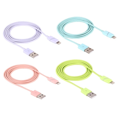 1m Circular Bobbin Gift Box Style 8 Pin to USB Data Sync Cable with Indicator for iPhone, iPad(Green) - Normal Style Cable by PMC Jewellery | Online Shopping South Africa | PMC Jewellery | Buy Now Pay Later Mobicred