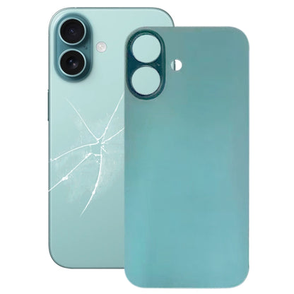 For iPhone 16 Plus Easy Replacement Big Camera Hole Glass Back Battery Cover(Green) -  by PMC Jewellery | Online Shopping South Africa | PMC Jewellery | Buy Now Pay Later Mobicred