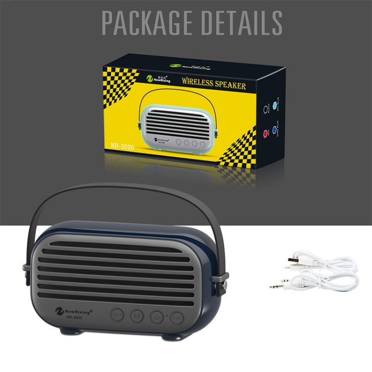 New Rixing NR-3000 Stylish Household Bluetooth Speaker with Hands-free Call Function, Support TF Card & USB & FM & AUX(Dark Blue) - Desktop Speaker by NewRixing | Online Shopping South Africa | PMC Jewellery | Buy Now Pay Later Mobicred