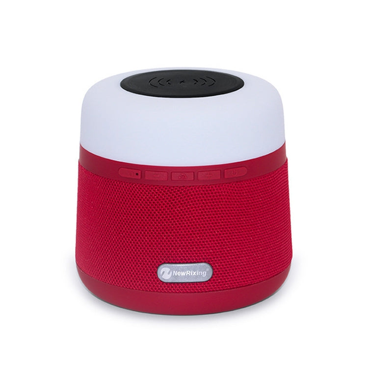 NewRixing NR-3500 Multi-function Atmosphere Light Wireless Charging Bluetooth Speaker with Hands-free Call Function, Support TF Card & USB & FM & AUX (Red) - free shipping - PMC Jewellery - Order now!