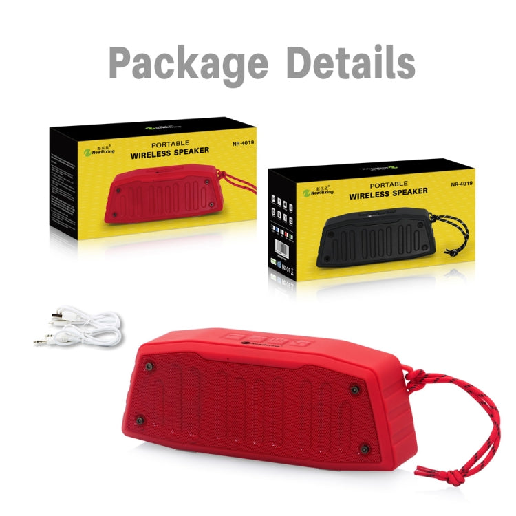 NewRixing NR-4019 Outdoor Portable Bluetooth Speaker with Hands-free Call Function, Support TF Card & USB & FM & AUX (Green) - Desktop Speaker by NewRixing | Online Shopping South Africa | PMC Jewellery | Buy Now Pay Later Mobicred