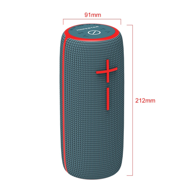 HOPESTAR P21 TWS Portable Outdoor Waterproof Woven Textured Bluetooth Speaker, Support Hands-free Call & U Disk & TF Card & 3.5mm AUX & FM (Blue) - Desktop Speaker by HOPESTAR | Online Shopping South Africa | PMC Jewellery | Buy Now Pay Later Mobicred