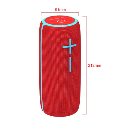 HOPESTAR P21 TWS Portable Outdoor Waterproof Woven Textured Bluetooth Speaker, Support Hands-free Call & U Disk & TF Card & 3.5mm AUX & FM (Red) - Desktop Speaker by HOPESTAR | Online Shopping South Africa | PMC Jewellery | Buy Now Pay Later Mobicred