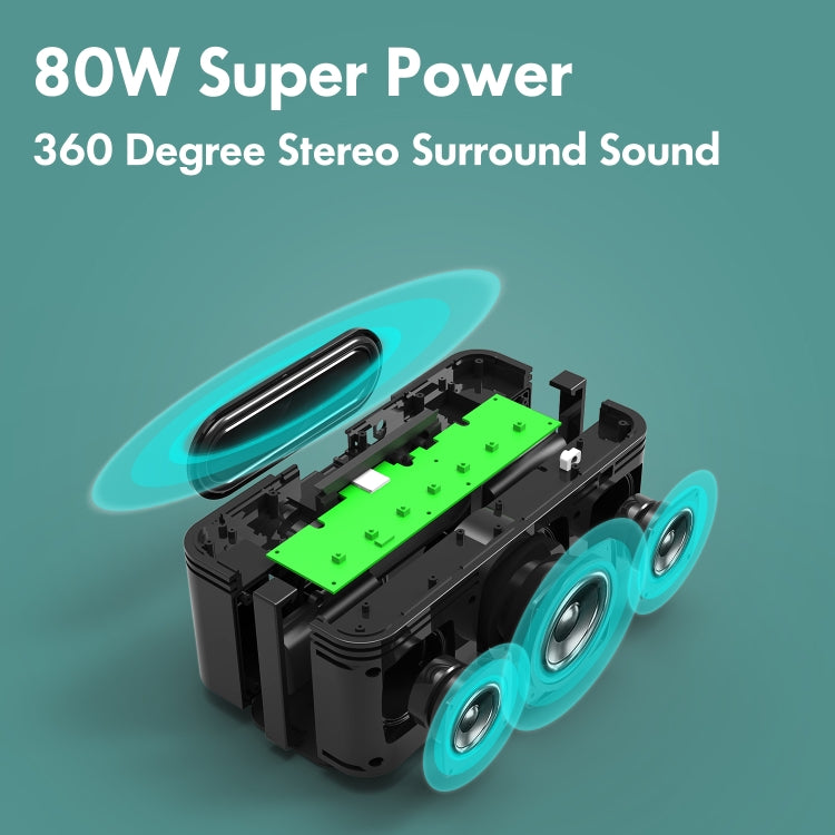 XDOBO X8 Plus 80W Wireless Bluetooth Speaker Outdoor Subwoofer Support TWS & TF Card & U Disk (Red) - free shipping - PMC Jewellery - Order now!