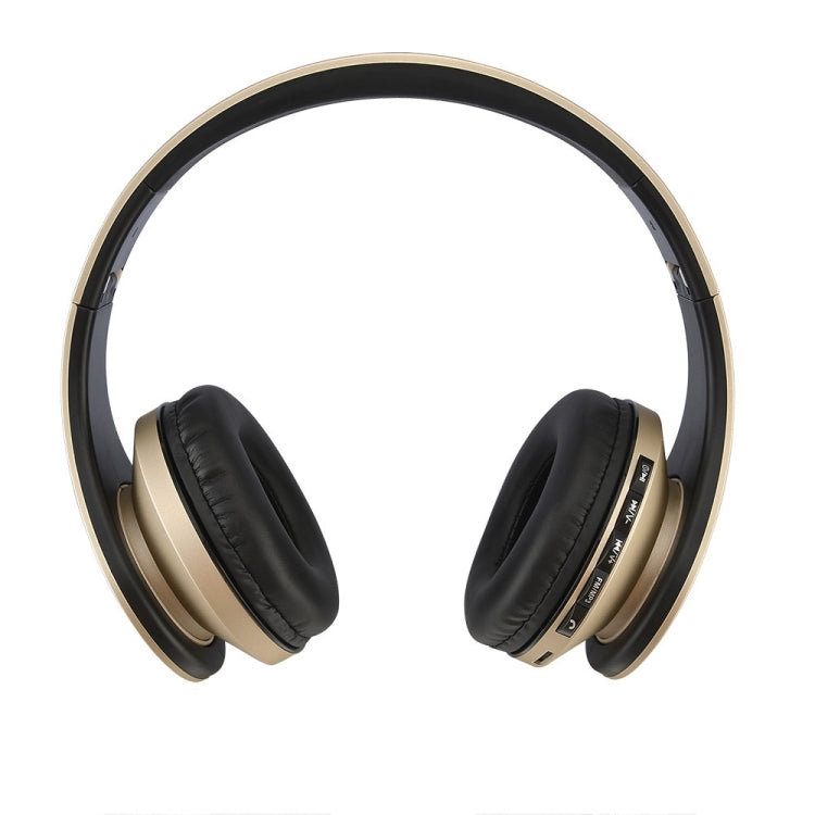 BTH-811 Folding Stereo Wireless  Bluetooth Headphone Headset with MP3 Player FM Radio, for Xiaomi, iPhone, iPad, iPod, Samsung, HTC, Sony, Huawei and Other Audio Devices(Gold) - Headset & Headphone by PMC Jewellery | Online Shopping South Africa | PMC Jewellery | Buy Now Pay Later Mobicred