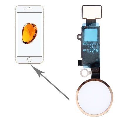 Home Button for iPhone 7, Not Supporting Fingerprint Identification(Gold) - Flex Cable by PMC Jewellery | Online Shopping South Africa | PMC Jewellery | Buy Now Pay Later Mobicred