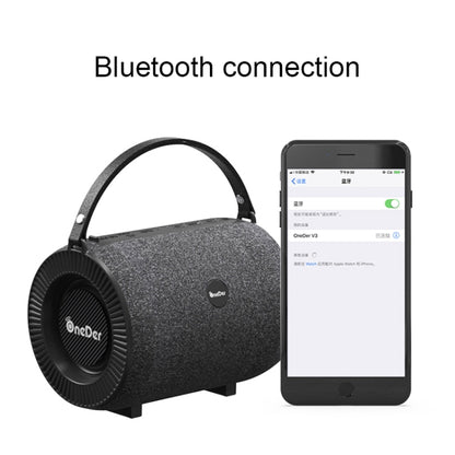 Oneder V3 Outdoor Hand-held Wireless Bluetooth Speaker, Support Hands-free & FM & TF Card & AUX & USB Drive (Blue) - Desktop Speaker by OneDer | Online Shopping South Africa | PMC Jewellery | Buy Now Pay Later Mobicred