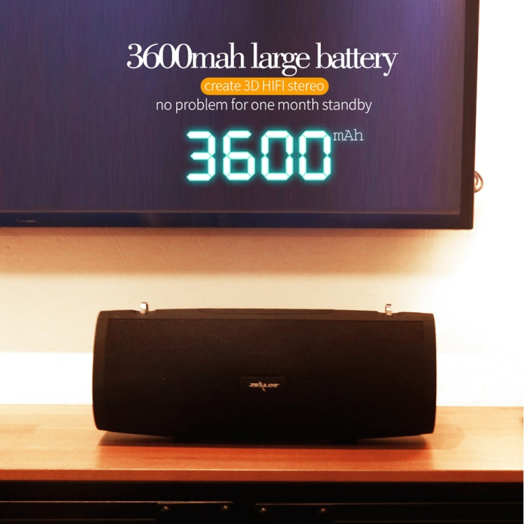 ZEALOT S39 Portable Subwoofer Wireless Bluetooth Speaker with Built-in Mic, Support Hands-Free Call & TF Card & AUX (Black) - free shipping - PMC Jewellery - Order now!