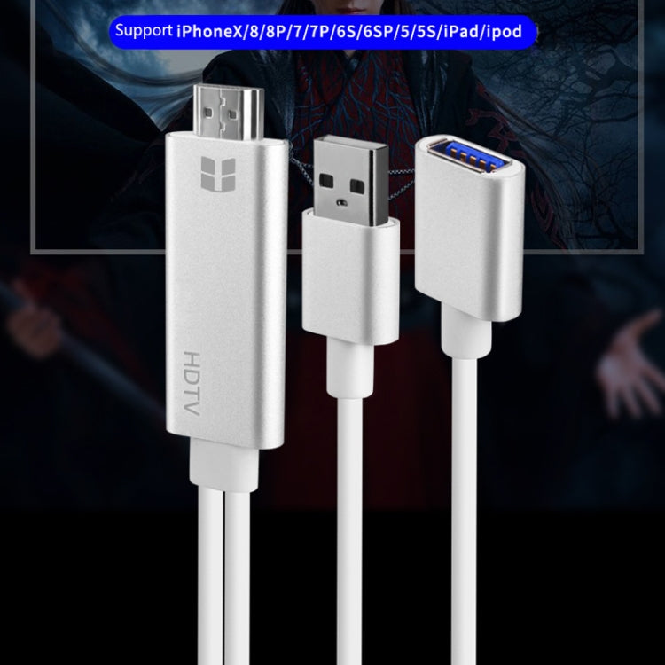 Onten 7562 USB Female to HDMI Phone to HDTV Adapter Cable for iPhone / Android - Video & Audio Cable by Onten | Online Shopping South Africa | PMC Jewellery | Buy Now Pay Later Mobicred