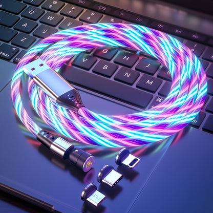 3 in 1 2.4A USB to 8 Pin + Micro USB + USB-C / Type-C 540 Degree Bendable Streamer Magnetic Data Cable, Cable Length: 1m (Colour) - Charging Cable & Head by PMC Jewellery | Online Shopping South Africa | PMC Jewellery | Buy Now Pay Later Mobicred