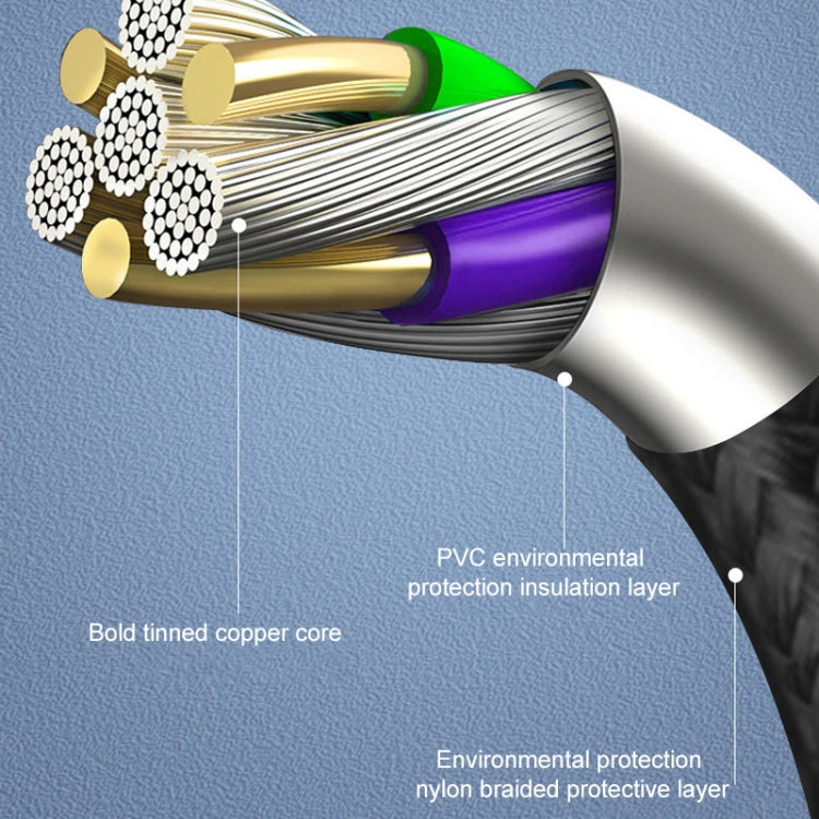 K061 1.2m 5A 3 in 1 USB to 8 Pin + USB-C / Type-C + Micro USB Round Fast Charging Data Cable - Multifunction Cable by PMC Jewellery | Online Shopping South Africa | PMC Jewellery | Buy Now Pay Later Mobicred