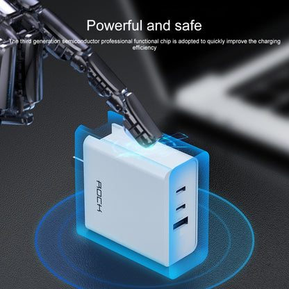 ROCK RH-PD64W T31 2C1A 65W Fast Charge Gallium Nitride Travel Charger, Specification: Single Piece, CN Plug(White) - USB Charger by ROCK | Online Shopping South Africa | PMC Jewellery | Buy Now Pay Later Mobicred