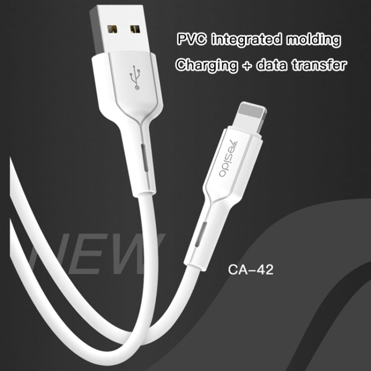 Yesido CA42 2.4A USB to 8 Pin Charging Cable, Length: 1m (Black) - Normal Style Cable by Yesido | Online Shopping South Africa | PMC Jewellery | Buy Now Pay Later Mobicred