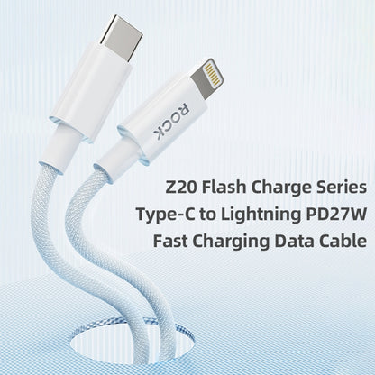 ROCK Z20 1m PD27W USB-C / Type-C to 8 Pin Fast Charging Data Cable - 2 in 1 Cable by ROCK | Online Shopping South Africa | PMC Jewellery | Buy Now Pay Later Mobicred