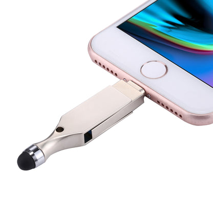 RQW-10E 2 in 1 USB 2.0 & 8 Pin 16GB Flash Drive with Stylus Pen, for iPhone & iPad & iPod & Most Android Smartphones & PC Computer - U Disk & Card Reader by PMC Jewellery | Online Shopping South Africa | PMC Jewellery | Buy Now Pay Later Mobicred