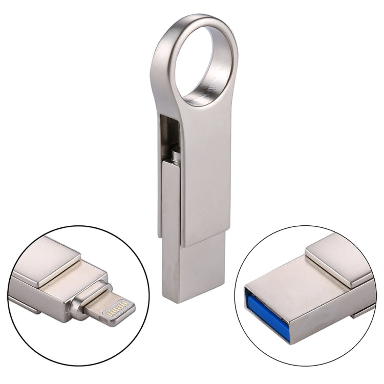 RQW-10D 2 in 1 USB 2.0 & 8 Pin 128GB Flash Drive - U Disk & Card Reader by PMC Jewellery | Online Shopping South Africa | PMC Jewellery | Buy Now Pay Later Mobicred