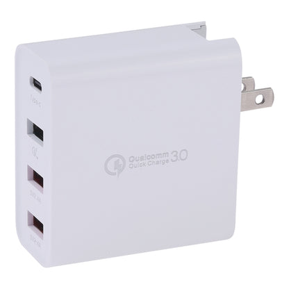 A3P 3A Max Output USB-C / Type-C + QC3.0 + Dual USB 4 Ports Wall Travel Charger, US Plug - USB Charger by PMC Jewellery | Online Shopping South Africa | PMC Jewellery | Buy Now Pay Later Mobicred