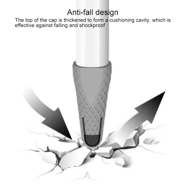Stylus Pen Silica Gel Shockproof Protective Case for Apple Pencil 2 (White) - Pencil Accessories by PMC Jewellery | Online Shopping South Africa | PMC Jewellery | Buy Now Pay Later Mobicred