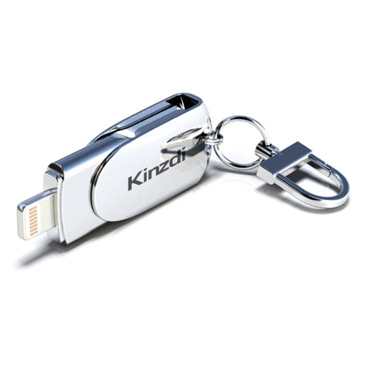 Kinzdi 64GB USB + 8 Pin Interface Metal Twister Flash U Disk (Silver) - USB Flash Drives by Kinzdi | Online Shopping South Africa | PMC Jewellery | Buy Now Pay Later Mobicred