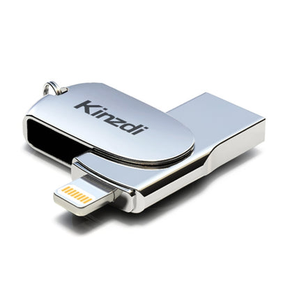 Kinzdi 256GB USB 2.0 + 8 Pin Interface Metal Twister Flash U Disk (Silver) - USB Flash Drives by Kinzdi | Online Shopping South Africa | PMC Jewellery | Buy Now Pay Later Mobicred