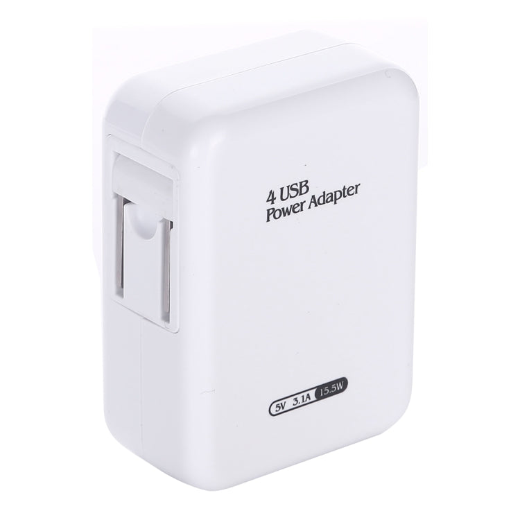 HT-CD03 15.5W 5V 3.1A 4-Port USB Wall Charger Travel Charger, US Plug - USB Charger by PMC Jewellery | Online Shopping South Africa | PMC Jewellery | Buy Now Pay Later Mobicred