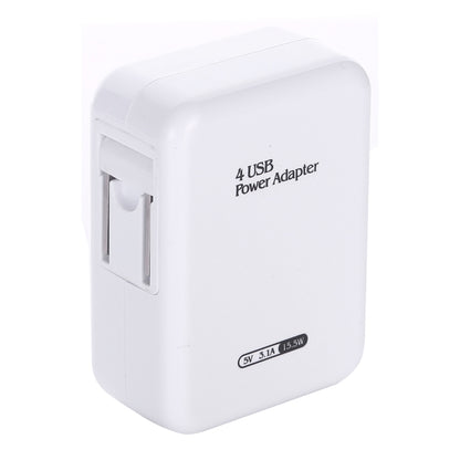 HT-CD03 15.5W 5V 3.1A 4-Port USB Wall Charger Travel Charger, US Plug - USB Charger by PMC Jewellery | Online Shopping South Africa | PMC Jewellery | Buy Now Pay Later Mobicred