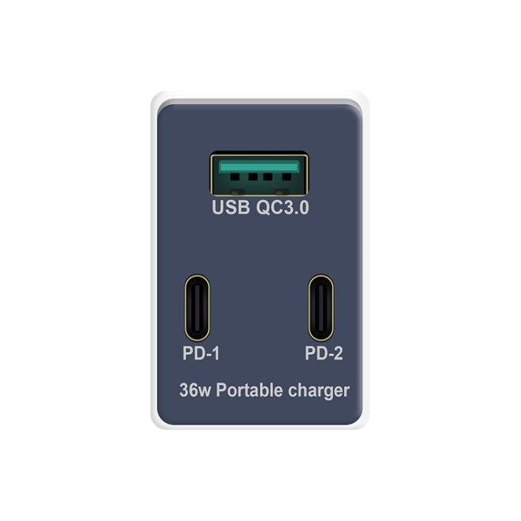 WLX-X3 36W 90 Degrees Foldable Pin Portable Multi-function USB Charger, US Plug - Multifunction Charger by PMC Jewellery | Online Shopping South Africa | PMC Jewellery | Buy Now Pay Later Mobicred