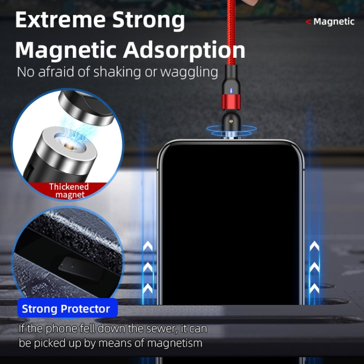 1m 2A Output USB to 8 Pin Nylon Braided Rotate Magnetic Charging Cable(Black) - free shipping - PMC Jewellery - Order now!