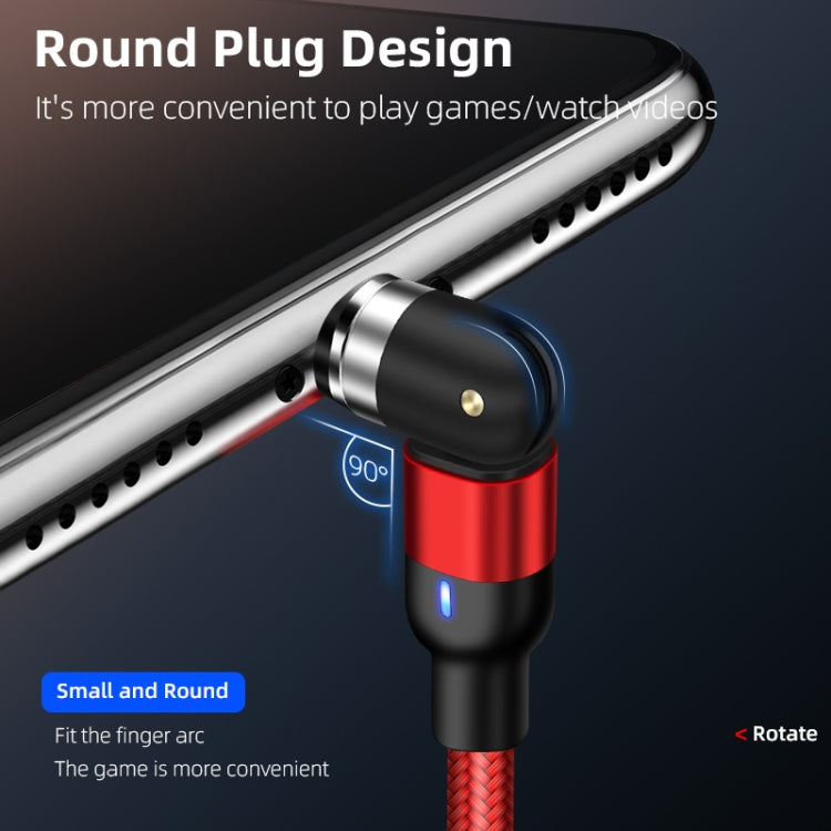 1m 2A Output USB to 8 Pin Nylon Braided Rotate Magnetic Charging Cable(Black) - free shipping - PMC Jewellery - Order now!