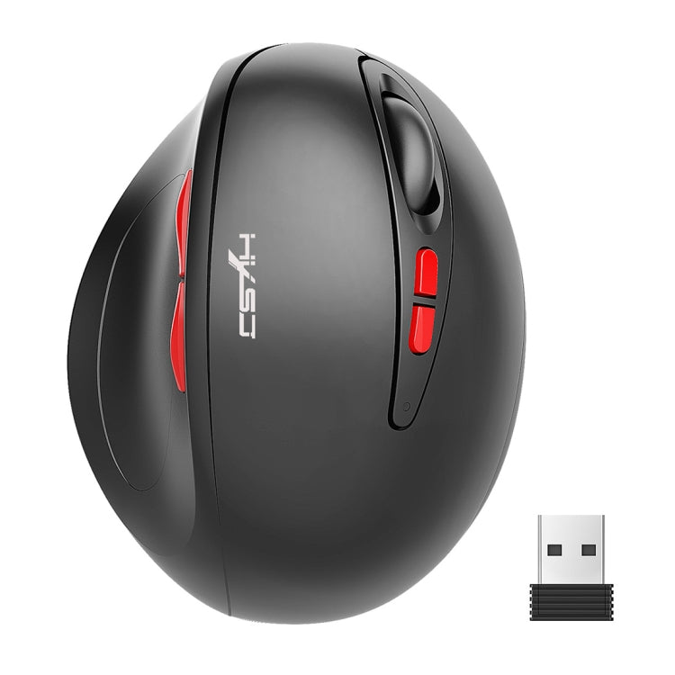 HXSJ T31 2.4GHz 2400DPI Three-speed Adjustable 7-keys Rechargeable Vertical Wireless Optical Mouse - Wireless Mice by HXSJ | Online Shopping South Africa | PMC Jewellery | Buy Now Pay Later Mobicred