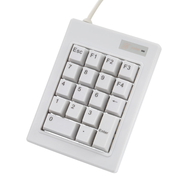 DX-18A 18-keys USB Wired Mechanical Black Shaft Mini Numeric Keyboard (White) - Mini Keyboard by PMC Jewellery | Online Shopping South Africa | PMC Jewellery | Buy Now Pay Later Mobicred