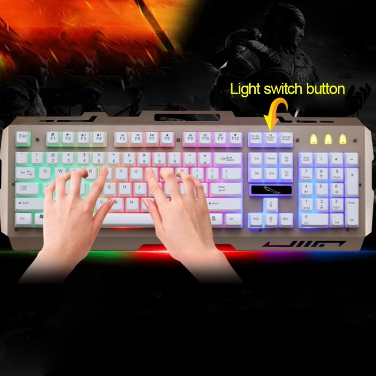 Chasing Leopard G700 USB RGB Backlight Wired Optical Gaming Mouse and Keyboard Set, Keyboard Cable Length: 1.35m, Mouse Cable Length: 1.3m(White) - Wired Keyboard by Chasing Leopard | Online Shopping South Africa | PMC Jewellery | Buy Now Pay Later Mobicred