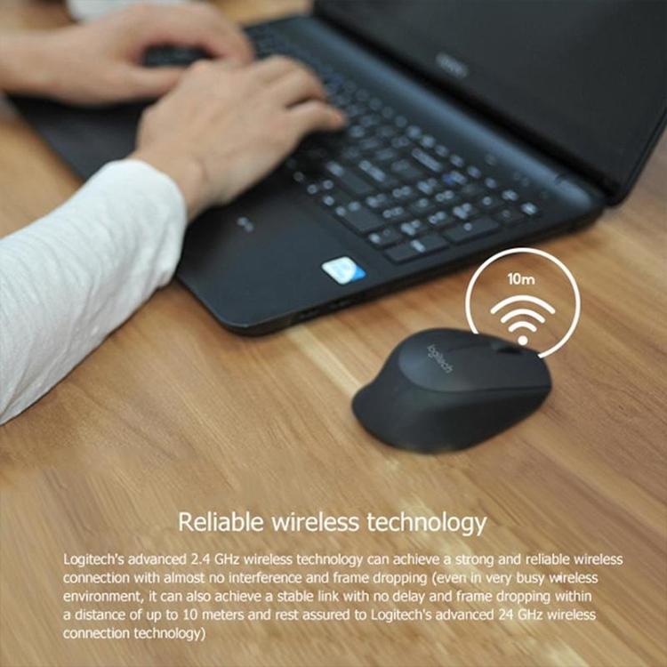 Logitech M280 2.4GHz 3-keys 1000DPI Wireless Optical Mouse, Wireless Range: 10m(Black) - free shipping - PMC Jewellery - Order now!