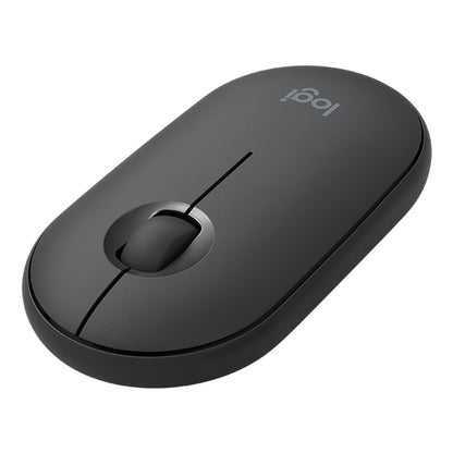 Logitech Pebble Cobblestone Shape Thin 3-keys 1000DPI Mute Wireless Bluetooth Optical Mouse, Wireless Range: 10m (Black) - Wireless Mice by Logitech | Online Shopping South Africa | PMC Jewellery | Buy Now Pay Later Mobicred