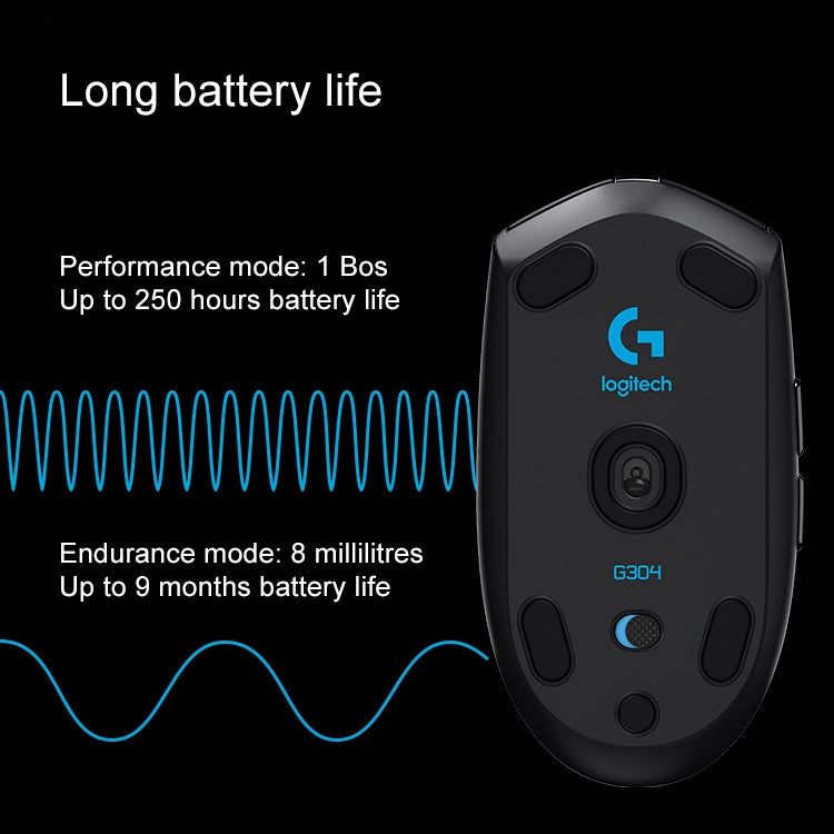 Logitech G304 LIGHTSPEED 12000 DPI 6 Programmable Buttons HERO Sensor Wireless Gaming Mouse (Black) - free shipping - PMC Jewellery - Order now!