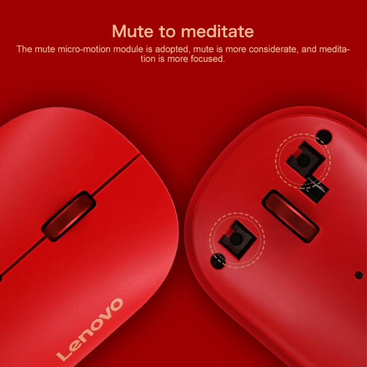 Lenovo Air Handle Lightweight Portable Mute Wireless Mouse, Blessing Mouse Version (Red) - free shipping - PMC Jewellery - Order now!