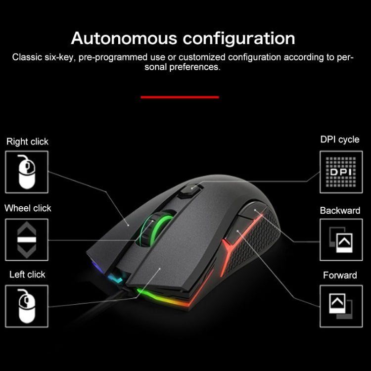 Lenovo HEADSHOT Gaming Engine Game Wired Mouse (Black) - free shipping - PMC Jewellery - Order now!