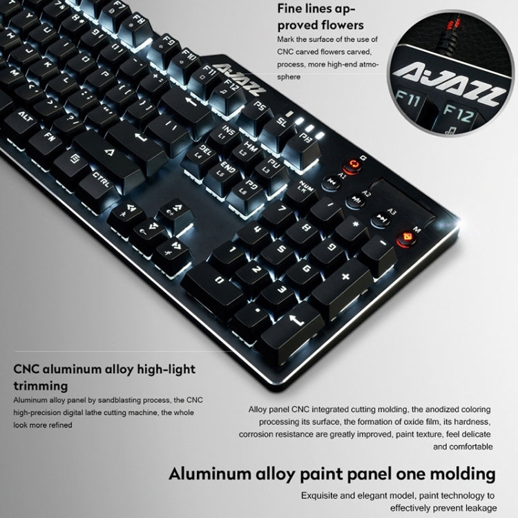 Ajazz AK35I Multimedia Knob Gaming Backlight Alloy Machinery Keyboard (Black Axis) - Wired Keyboard by Ajazz | Online Shopping South Africa | PMC Jewellery | Buy Now Pay Later Mobicred