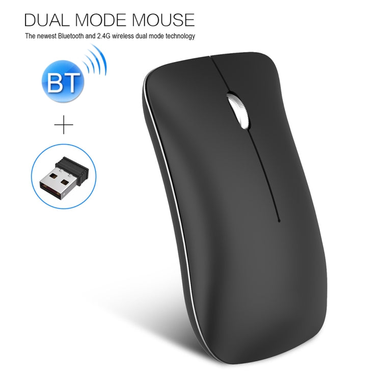 HXSJ T23 Bluetooth + 2.4GHz Wireless Dual Modes 4-Keys 1600 DPI Adjustable Ergonomics Optical Mouse - Wireless Mice by HXSJ | Online Shopping South Africa | PMC Jewellery | Buy Now Pay Later Mobicred